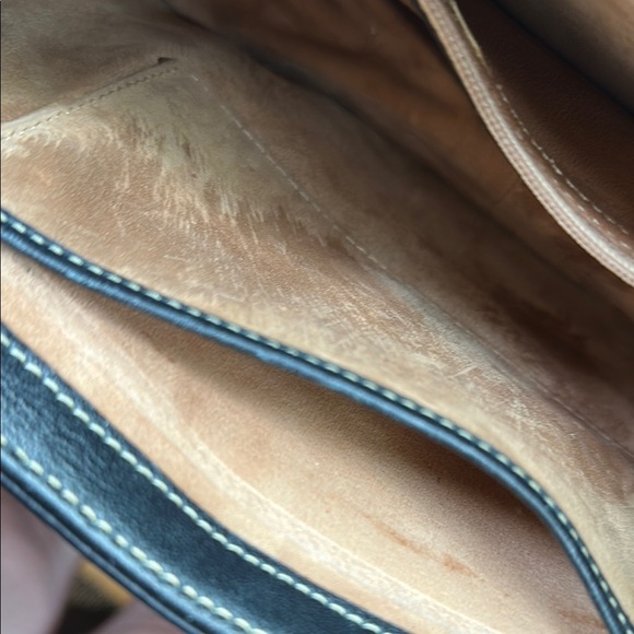 Vintage Loewe Black and Tan Leather Bag - Picture 9 of 9